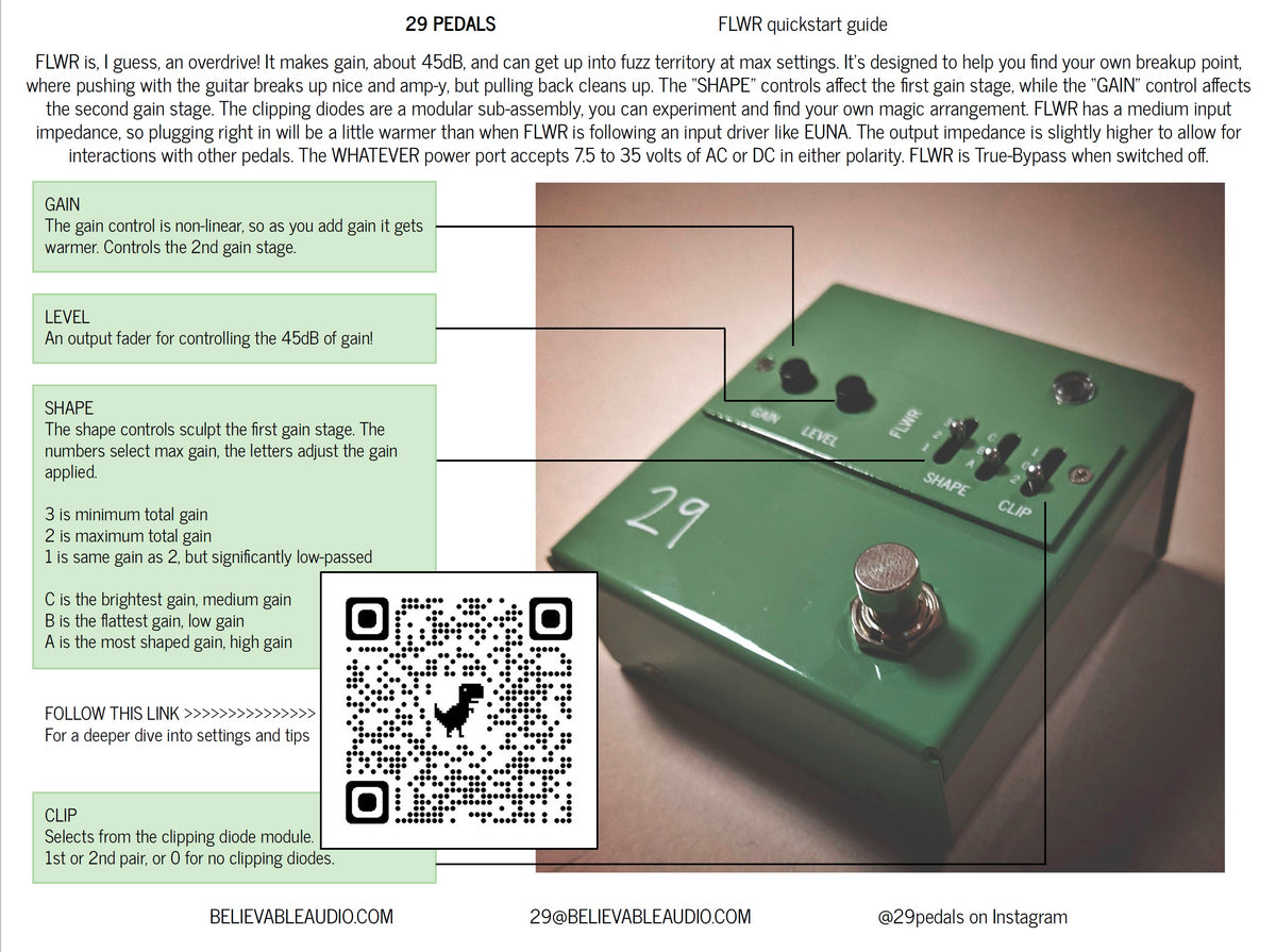 29 flwr pedal FLWR – 30th Street Guitars